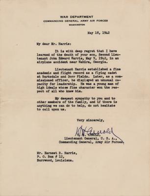 Lot #2130 Hap Arnold Typed Letter Signed