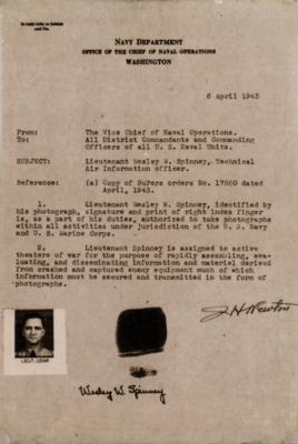 Lot #2162 Douglas MacArthur Signed AAF Intelligence Authorization - Image 4