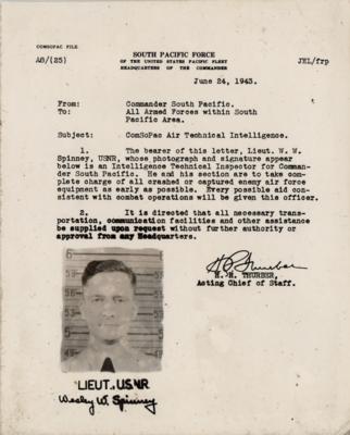 Lot #2162 Douglas MacArthur Signed AAF Intelligence Authorization - Image 6