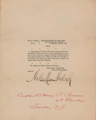 Lot #2163 Arthur MacArthur Document Signed - Image 1