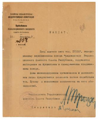 Lot #2129 Leon Trotsky Document Signed (1919)