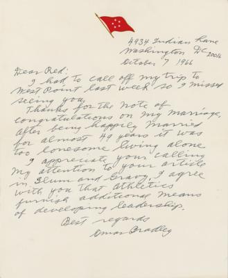 Lot #2134 Omar Bradley Autograph Letter Signed - Image 1