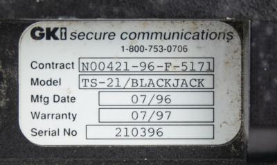 Lot #2223 Cryptek TS21 Blackjack Military Fax Machine - Image 9