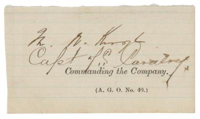 Lot #2118 Little Bighorn: Myles W. Keogh Signature - Image 1