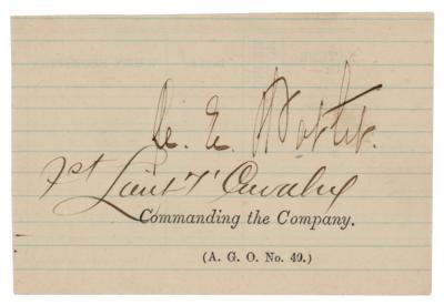 Lot #2121 Little Bighorn: James E. Porter Signature - Image 1