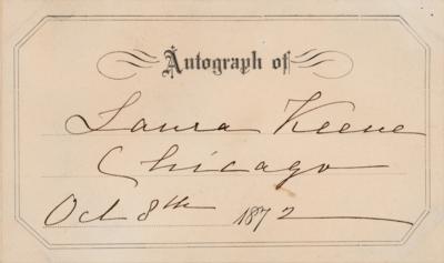 Lot #2096 Lincoln Assassination: Laura Keene Signature - Image 1