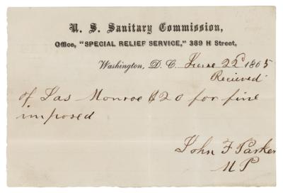 Lot #2097 Lincoln Assassination: John F. Parker Autograph Note Signed - Image 1