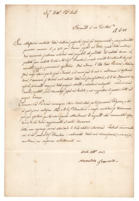 Lot #149 Monaldo Leopardi Letter Signed