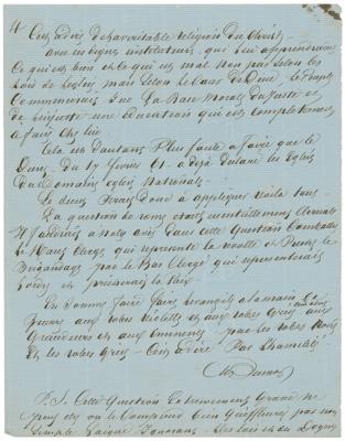 Lot #345 Alexandre Dumas, pere Autograph Manuscript Signed - Image 4