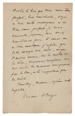 Lot #347 Victor Hugo Autograph Letter Signed - Image 2