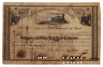 Lot #183 Johns Hopkins Signed Stock Certificate - Image 1