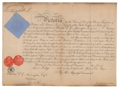 Lot #228 Queen Victoria Document Signed