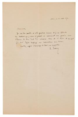 Lot #216 Louis Pasteur Autograph Letter Signed
