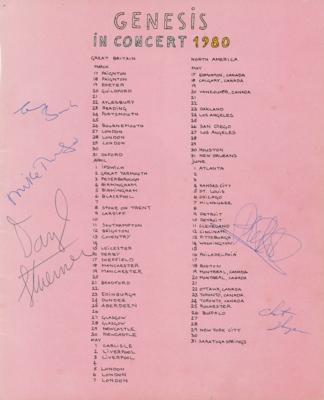Lot #507 Genesis Signed 1980 Tour Book