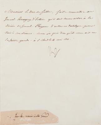 Lot #258 Napoleon Letter Signed to Minister of War