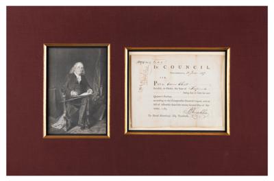 Lot #102 Benjamin Franklin Document Signed for Revolutionary War Veteran's Pension - Image 2