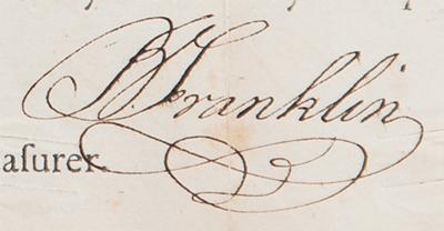 Lot #102 Benjamin Franklin Document Signed for Revolutionary War Veteran's Pension - Image 4