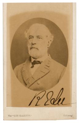 Lot #249 Robert E. Lee Signed Photograph in