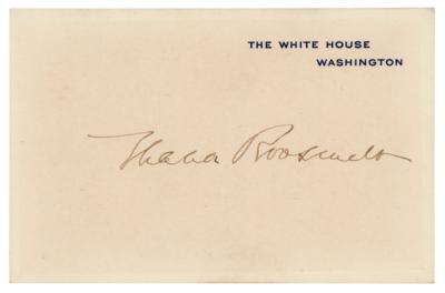 Lot #84 Eleanor Roosevelt Signed White House Card - Image 1