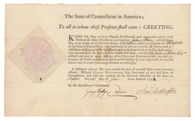 Lot #185 Samuel Huntington Document Signed - Image 1
