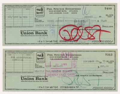 Lot #544 Phil Spector (2) Signed Checks - Image 1