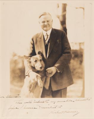 Lot #63 Herbert Hoover Signed Photograph - Image 1