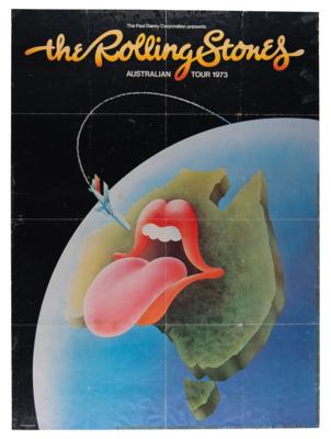 Lot #541 Rolling Stones 1973 Australian Tour Poster - Image 1