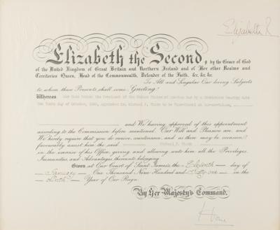 Lot #226 Queen Elizabeth II Document Signed - Image 2