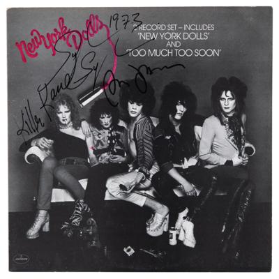 Lot #557 New York Dolls Signed Album - New York Dolls/Too Much Too Soon - Image 1