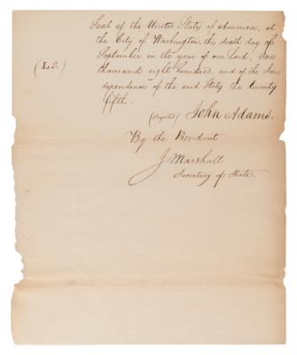 Lot #2 John Adams: Proclamation Restoring Trade with Hispaniola - Image 3