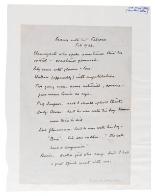 Lot #343 Arthur Conan Doyle (8) Handwritten Manuscripts on Seances and Spiritualism - Image 2