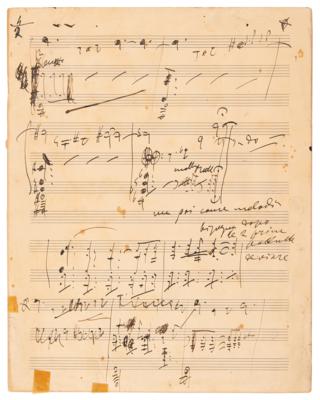 Lot #405 Giacomo Puccini Autograph Musical Manuscript from 'La fanciulla del West' - Image 1