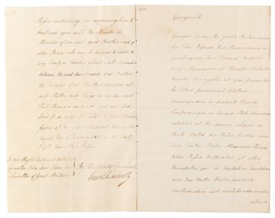 Lot #196 King George III Document Signed on a Treaty with the Russian Emperor - Image 2