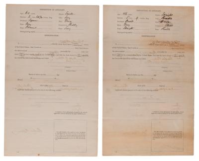 Lot #23 Woodrow and Edith Wilson (2) Signed Passport Applications - Preparing for the Paris Peace Conference and Treaty of Versailles - Image 2