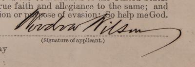 Lot #23 Woodrow and Edith Wilson (2) Signed Passport Applications - Preparing for the Paris Peace Conference and Treaty of Versailles - Image 3