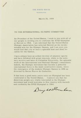 Lot #25 Dwight D. Eisenhower Typed Letter Signed