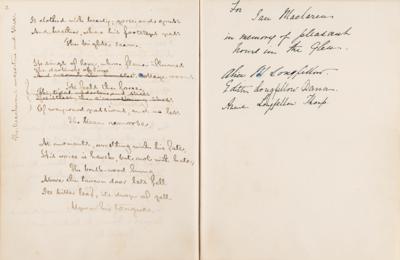 Lot #349 Henry Wadsworth Longfellow Autograph Manuscript: "Robert Burns" - Image 2