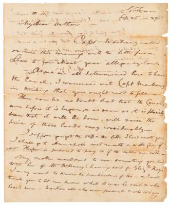 Lot #105 Francis Scott Key Autograph Letter Signed