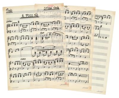 Lot #576 Citizen Kane: Handwritten Musical Score