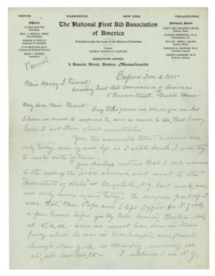 Lot #162 Clara Barton Autograph Letter Signed on