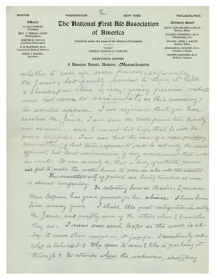 Lot #162 Clara Barton Autograph Letter Signed on the Red Cross and First-Aid - Image 2