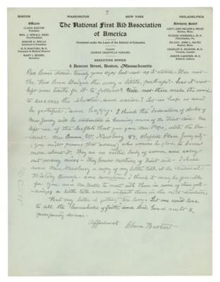 Lot #162 Clara Barton Autograph Letter Signed on the Red Cross and First-Aid - Image 3