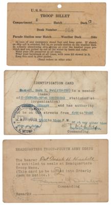 Lot #277 End of WWI: Pershing's General Orders, Third Army Motorcycle License, and Ephemera - Image 4