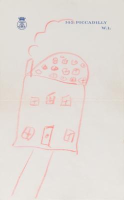 Lot #122 Early original sketch from young Queen