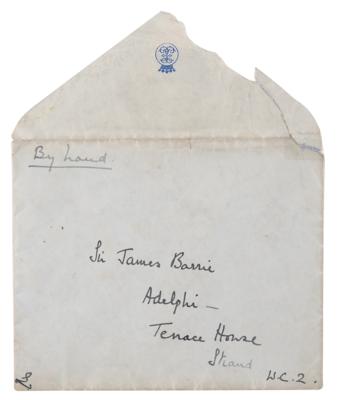 Lot #122 Early original sketch from young Queen Elizabeth II, forwarded by the Queen Mother to Peter Pan creator J. M. Barrie - Image 6