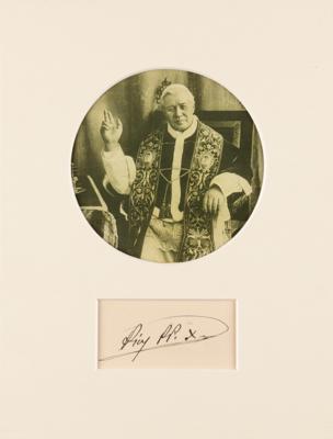Lot #220 Pope Pius X Signature - Image 1