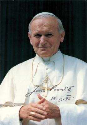 Lot #218 Pope John Paul II Signed Photograph - Image 1