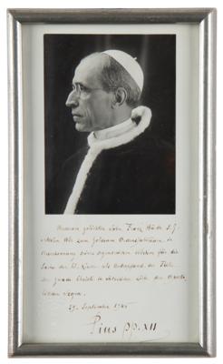 Lot #221 Pope Pius XII Signed Apostolic Blessing - Image 2