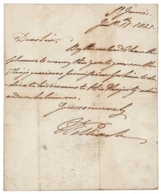 Lot #203 King William IV Autograph Letter Signed - Image 1