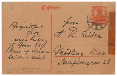 Lot #323 Max Liebermann Autograph Letter Signed - Image 2